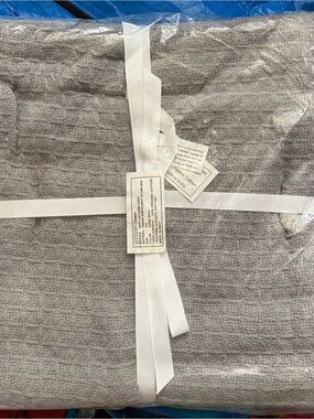 Quilted Waffle Weave  organic baby blanket  - Gray